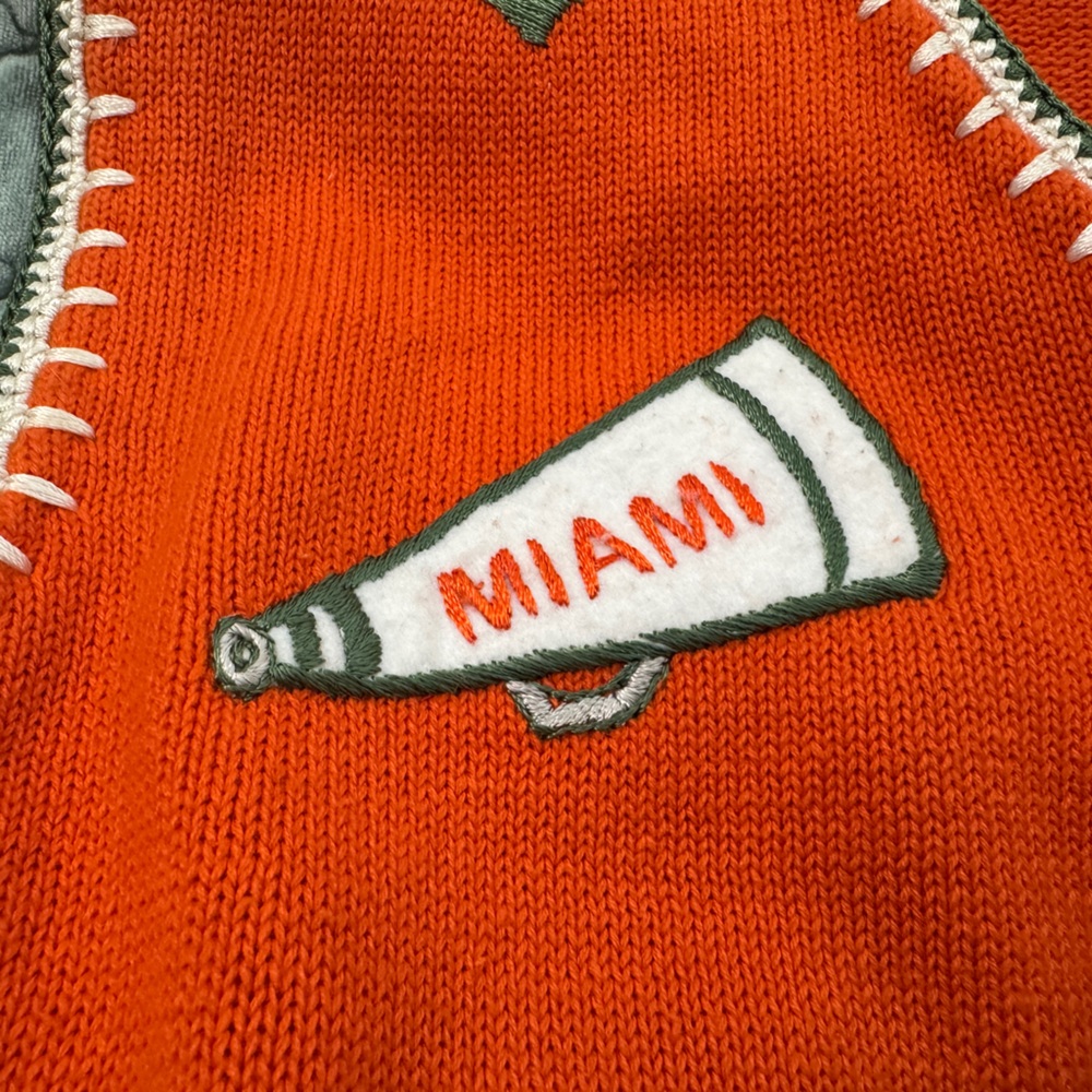 University of Miami Embroidered Knit Vest — Castiles Sport — Small (s) - Picture 3 of 6